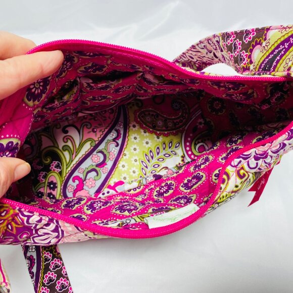 Vera Bradley Floral Quilted Crossbody Bag With Adjustable Strap Paisley Pattern - Picture 8 of 16
